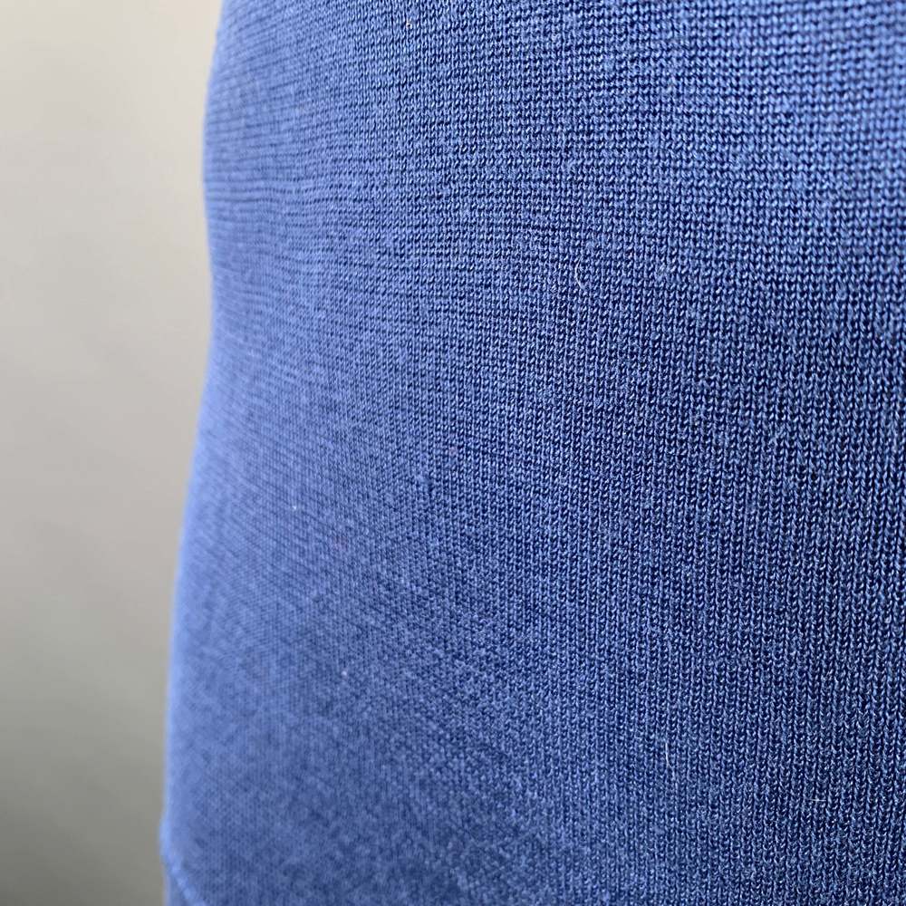 DRIES VAN NOTEN Blue Silk Knit Cross Back Bodysuit Casual Top - Picture 4 of 5
